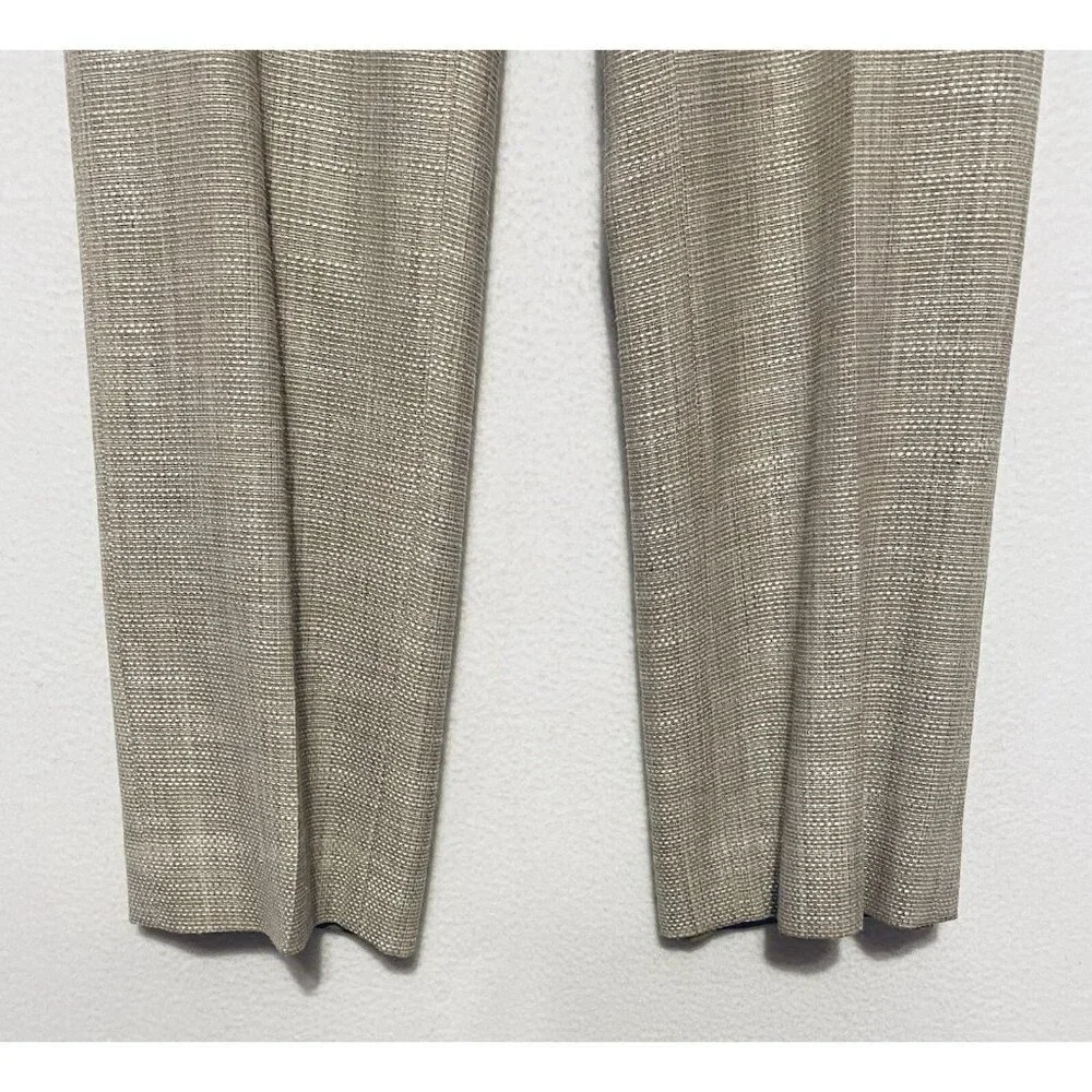 Lafayette 148 New York Pants Womens 4 Beige Barrow Wool Quiet Luxury Career